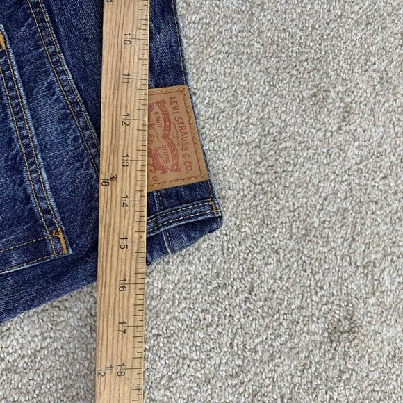 Levis Women 501 Denim Mini Shorts Button Fly Blue Size 28 Cotton 49-16 - Picture 6 of 8